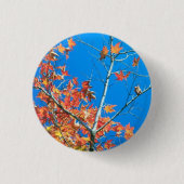 Blue Sky Autumn Tree Button (Vorderseite)