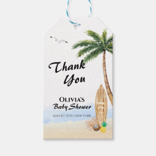 Blue Sky Baby an Bord Beach Surf Baby Dusche Geschenkanhänger