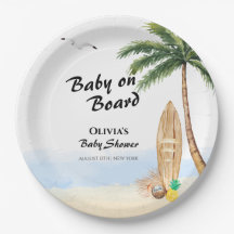 Blue Sky Baby an Bord Beach Surf Baby Dusche