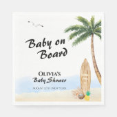 Blue Sky Baby an Bord Beach Surf Baby Dusche Serviette (Vorderseite)