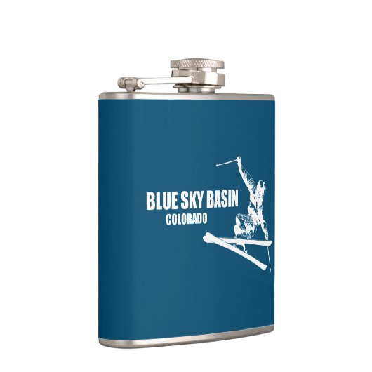 Blue Sky Basin Colorado Skier Flachmann (Rechts)