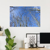 Blue Sky , Bäume im Winter Poster (Heimbüro)