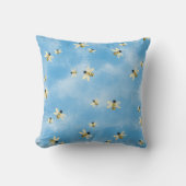Blue Sky Bees Throw Cushion Kissen (Vorderseite)