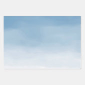 Blue Sky Beige Sand Ombre Wasserfarbe Geschenkpapier Set (Vorderseite 2)