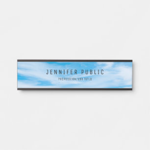 Blue Sky bewölkt moderne, einfache, elegante Vorla Türschild