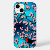 Blue Sky Bird Cherry Blossom Case-Mate iPhone Hülle (Rückseite)
