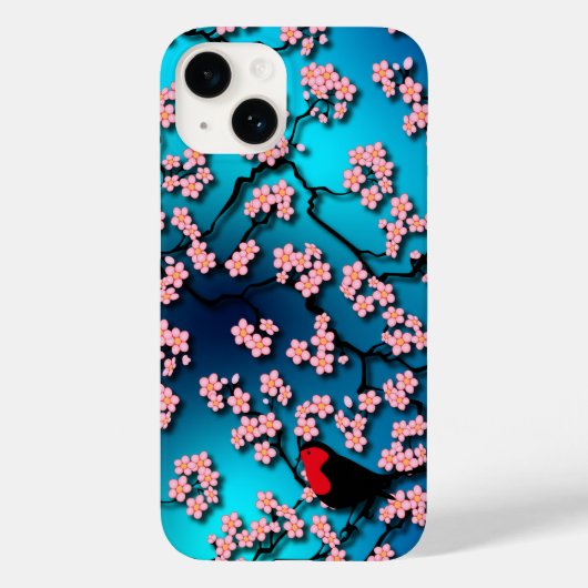 Blue Sky Bird Cherry Blossom Case-Mate iPhone Hülle (Rückseite)