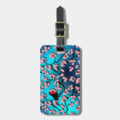 Blue Sky Bird Cherry Blossom Gepäckanhänger (Vorderseite vertikal)