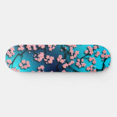 Blue Sky Bird Cherry Blossom Skateboard (Horizontal)