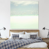 Blue Sky Birds Beach and Ocean Seashore Landschaft Leinwanddruck (Insitu (Schlafzimmer))