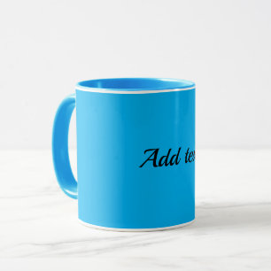 Blue, Sky Blue color TEMPLATE, personalize, Tasse