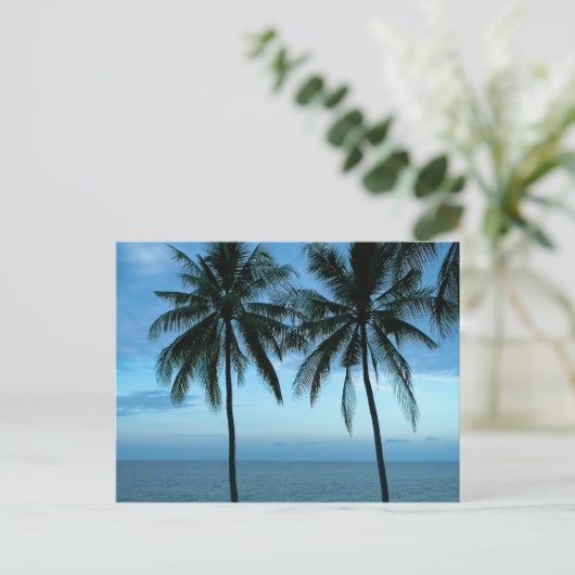 Blue Sky Blue Ocean Postkarte (Stehend Vorderseite)