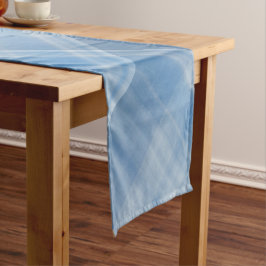 Blue Sky Blue und White Kariert Kurzer Tischläufer