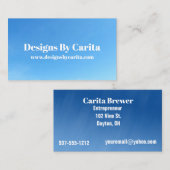 Blue Sky Business Card Visitenkarte (Vorne/Hinten)
