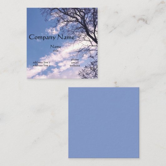 Blue Sky Business Cards Quadratische Visitenkarte (Vorne/Hinten)
