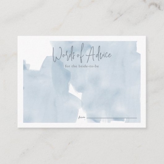 Blue Sky Cloud 9 Brautparty Beratung Begleitkarte (Vorderseite)