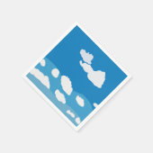 Blue Sky Cloud Birthday Party Serviette (Ecke)