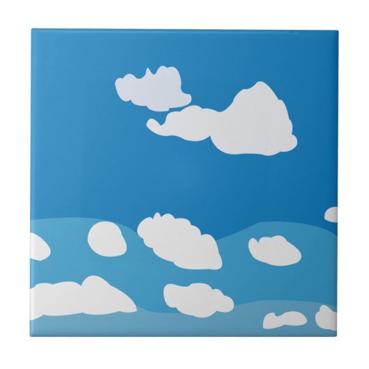 Blue Sky Cloud Fliese (Vorderseite)