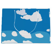 Blue Sky Cloud Große Geschenktüte (Vorderseite)