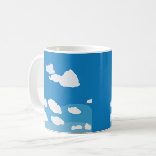 Blue Sky Cloud Kaffeetasse (Vorderseite Links)