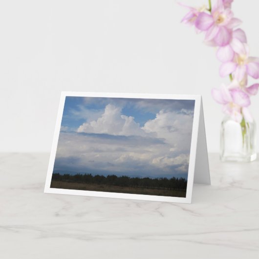 Blue Sky Cloud Landscape Karte (Orchidee)