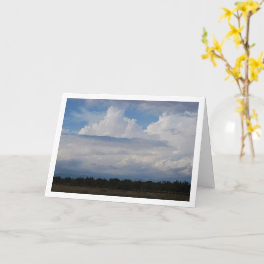 Blue Sky Cloud Landscape Karte (Gelbe Blume)