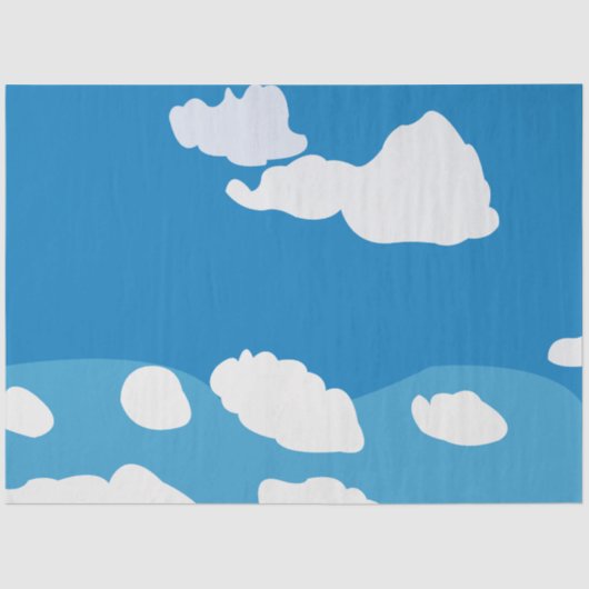 Blue Sky Cloud Seidenpapier (Vorderseite)