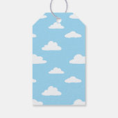 Blue Sky Clouds Baby Dusche Einladung Danke Geschenkanhänger (Rückseite)