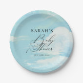 Blue Sky Clouds Baby Dusche Pappteller (Vorderseite)