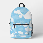 Blue Sky Clouds Bedruckter Rucksack (Vorderseite)