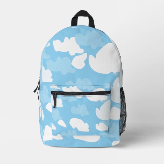 Blue Sky Clouds Bedruckter Rucksack (Vorderseite)