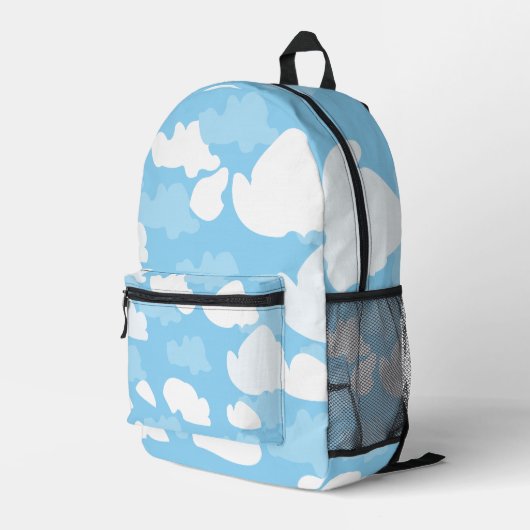Blue Sky Clouds Bedruckter Rucksack (Rückseitige Ecke Rechts)