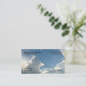 Blue Sky Clouds Business Card Visitenkarte (Stehend Vorderseite)