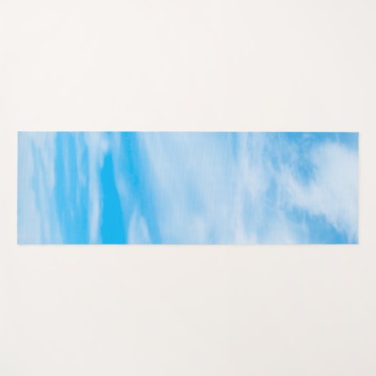 Blue Sky Clouds Design Template Elegante Fitness Yogamatte (Vorderseite (Horizontal))