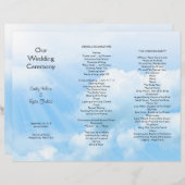 Blue Sky Clouds - dreifaches Hochzeitsprogramm (Vorne/Hinten)