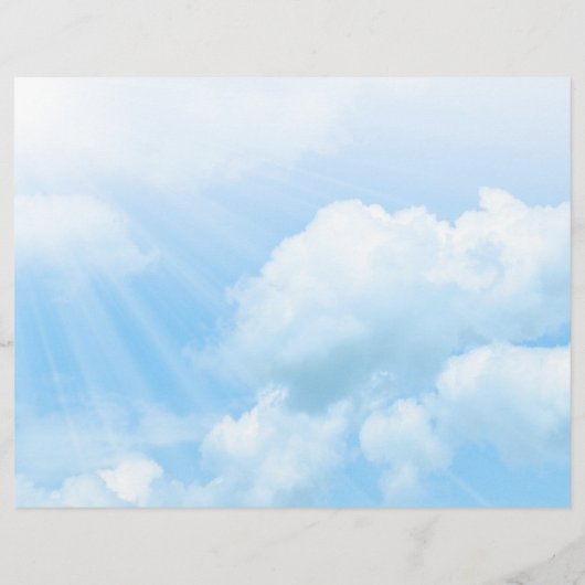 Blue Sky Clouds - dreifaches Hochzeitsprogramm (Rückseite)