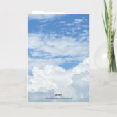 BLUE SKY CLOUDS FOTO BIRTHDAY CARD KARTE (Rückseite)