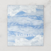 BLUE SKY CLOUDS FOTO PLATZKARTE (Außenseite Aufgefaltet)