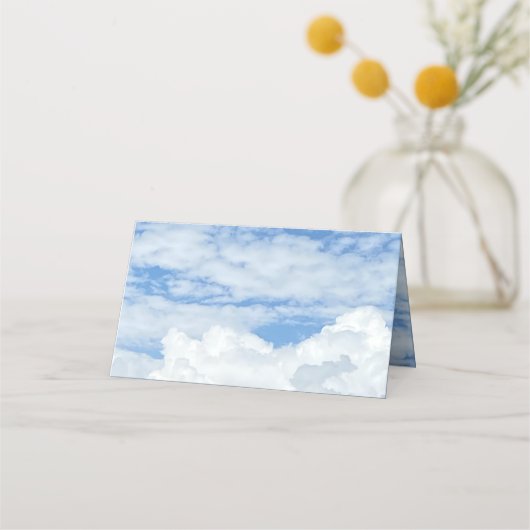 BLUE SKY CLOUDS FOTO PLATZKARTE (Rückseite)