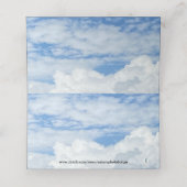 BLUE SKY CLOUDS FOTO PLATZKARTE (Innenseite Aufgefaltet)