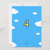 Blue Sky & Clouds Friend Birthday Einladung (Rückseite)