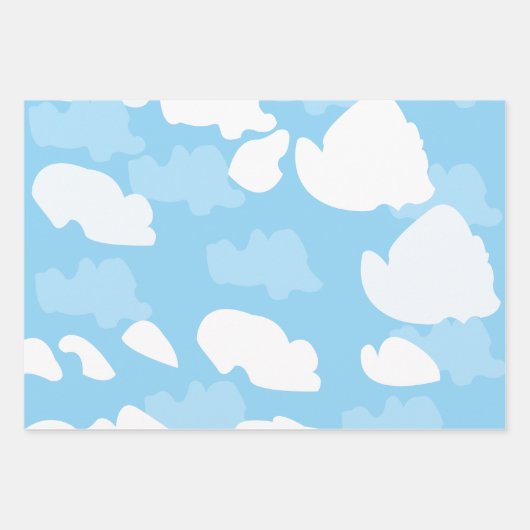 Blue Sky Clouds Geschenkpapier Set (Vorderseite)
