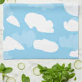 Blue Sky Clouds Geschirrtuch (Gefaltet)