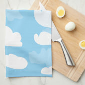 Blue Sky Clouds Geschirrtuch (Viertel Falte)