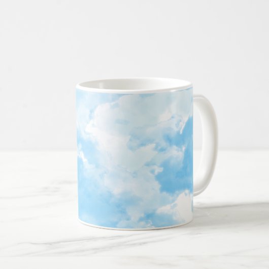 Blue Sky Clouds Kaffeetasse (VorderseiteRechts)