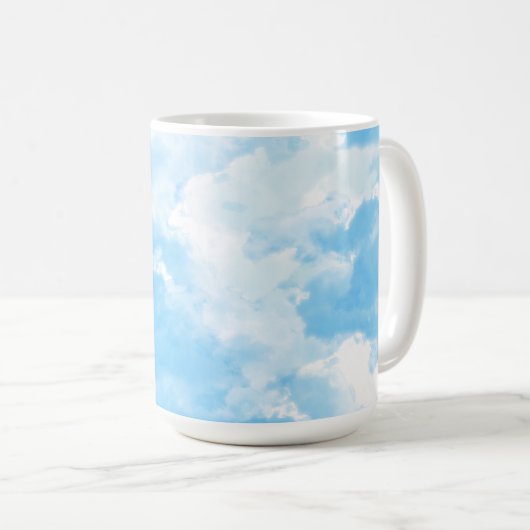 Blue Sky Clouds Kaffeetasse (VorderseiteRechts)