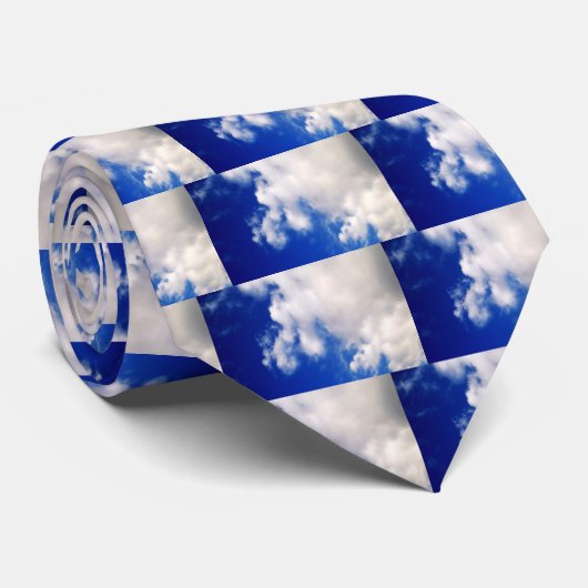 Blue Sky & Clouds Krawatte (Gerollt)