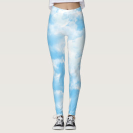 Blue Sky Clouds Leggings