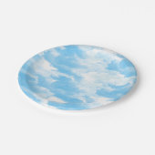 Blue Sky Clouds Pappteller (Schrägansicht)