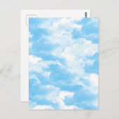 Blue Sky Clouds Postkarte (Vorne/Hinten)